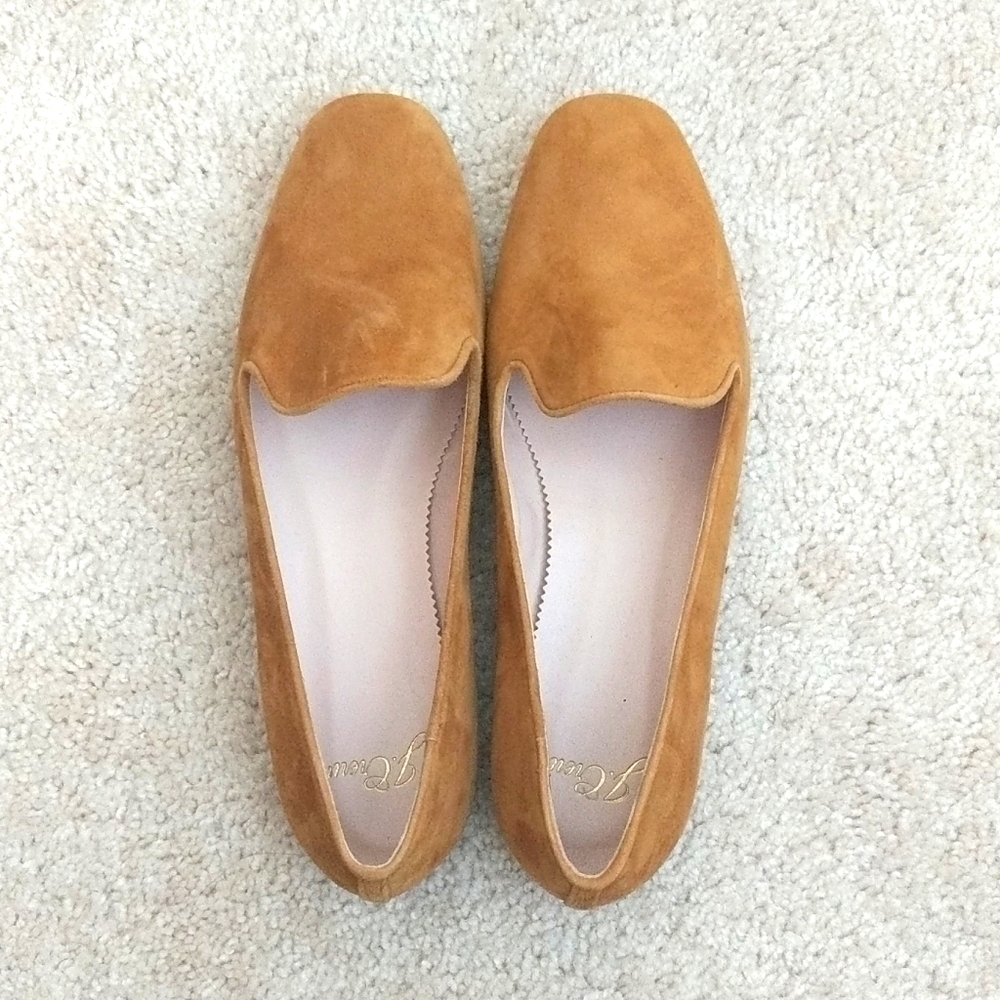 J.crew suede slipper flat shoes roasted cider 7